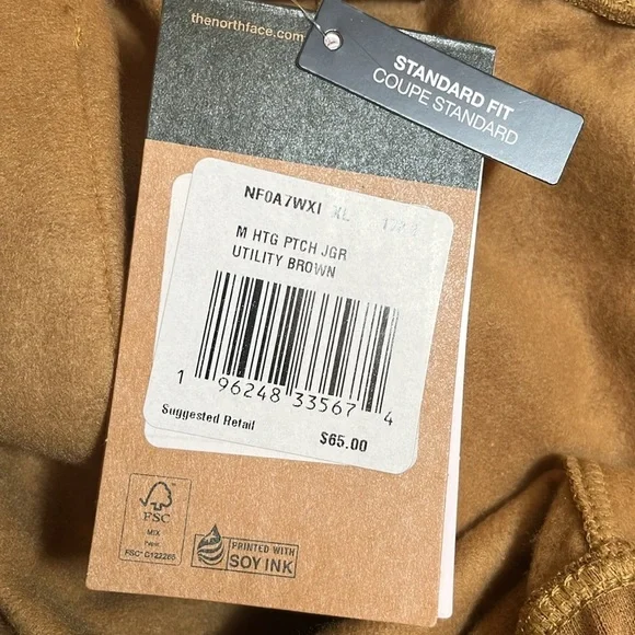 NWT The North Face Utility Brown Sweatpants Joggers - Picture 9 of 13